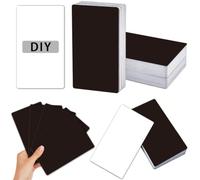 PRESSINART 100 Cartes de Tarot Noires à Fabriquer Soi Même pour Écrire sur des Deux Côtés Vierges Jeu D'Oracle pour Pratiquer la Divination la Lecture L'Artisanat Le Jeu et Le Kit de Guidage