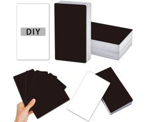 PRESSINART 100 Cartes de Tarot Noires à Fabriquer Soi Même pour Écrire sur des Deux Côtés Vierges Jeu D'Oracle pour Pratiquer la Divination la Lecture L'Artisanat Le Jeu et Le Kit de Guidage