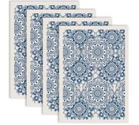 PRESSINART 4 Pièces Papier Transfert Céramique Fleurs Sauvages Noires Transferts Sous-Émail Papier Porcelaine Glissant Pour Poterie Argile Émail Décoration Fournitures Art Céramique DIY 21 x 15 pouces