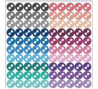 PRESSINART 500 Autocollants de Calendrier d'exercice 5 Feuilles 0.5 Pouces Autocollants de Planificateur de Fitness Colorés en Forme D'Haltères Autocollants Auto Adhésifs Imperméables pour Femmes