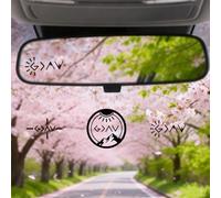 PRESSINART 6Pcs 3 Styles Autocollants Rétroviseur Chrétien 1,97 Pouce God is Greater Than The Highs and Lows Autocollants Voiture Noir Imperméable PVC Vinyle pour Camion Pare-Choc Ordinateur Portable