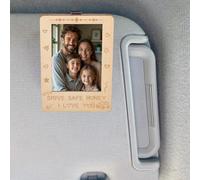 PRESSINART Cadre Photo Drive pour Pare-Soleil de Voiture 4,7 x 3,3 x 0,4 Pouces Support Photo Auto Drive Honey I Love You Clip de Pare-Soleil en Bois Rectangle Accessoires Intérieur