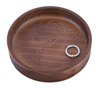 PRESSINART Coupelle Ronde Bois Porte Anneaux Plat Bijoux Anniversaire 5 Ans Dedans pour Toujours Rustic Support Bague Plateau Cadeau Mariage Souvenir Amour Memoire Decoration Maison pour Lui pour