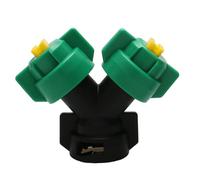 Pression bi-muse à 1 pc Bi-Muzzle Plat ventilateur Plat Buzzle Sprinkler à double capuchon pour Utilisation liée à l'agriculture compatible avec les drones UAV de Greenery Care RC(02 YELLOW NOZZLE)