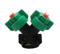 Pression bi-muse à 1 pc Bi-Muzzle Plat ventilateur Plat Buzzle Sprinkler à double capuchon pour Utilisation liée à l'agriculture compatible avec les drones UAV de Greenery Care RC(01 ORANGE NOZZLE)