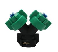 Pression bi-muse à 1 pc Bi-Muzzle Plat ventilateur Plat Buzzle Sprinkler à double capuchon pour Utilisation liée à l'agriculture compatible avec les drones UAV de Greenery Care RC(03 BLUE NOZZLE)