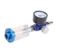 Pression d'air Régulateur de Filtre à Eau 140psi pour Pistolet à Pulvérisation, Pulvérisateur de Pompe, Travail du Bois avec Soupape Décharge Condensation, Assurer Une Alimentation Air Propre pour
