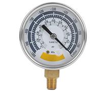 Pression pour la Pompe à Vide 0-14PSI NPT 1/8in Connecteur - Couvercle de Compteur Transparent Facile à Lire - Outils de Mesure pour Différentes Utilisations