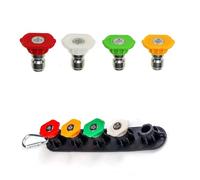 Pression Rondette Bulle Boes-Basses multiples, 1/4 de pouce, 4000 psi （0 °, 15 °, 25 °, 40 °） Four-piece set (0/15/25/40 degrees) + base Hole diameter 0.98mm (0.039in)