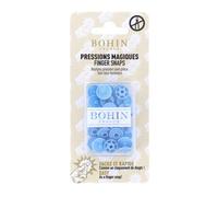 Pressions Magiques - Boîte De 8 Boutons Pression Sans Pince 13 Mm - Bohin Bleu Ciel