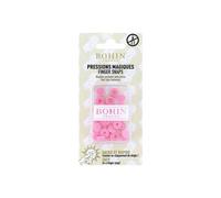 Generique Pressions magiques - Boutons-pression 9 mm - Boîte de 8 sans pince - Rose