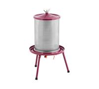 Pressoir à fruit hydraulique - acier inoxydable/fer - 40 l - 3 bar - 5 étamines pour pressoir incluses -Wiesenfield