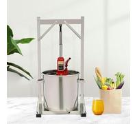 Pressoir À Fruits Et À Vin - 22 litres en Acier Inoxydable avec Vérin Hydraulique pour La Fabrication De Jus - Convient pour L'Extraction De Pommes, Carottes, Oranges, Ba