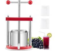 Pressoir à fruits manuel 1,65L - vinification acier inoxydable - presse à fruits vin