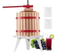 Pressoir à fruits manuel 12L - Broyeur à fruits pour la vinification - Pressoir manuel avec panier en bois