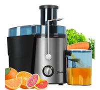 Pressoir à Jus Centrifuge Panana, Pressoir à Jus avec Moteur 1000 W, à Double Vitesse pour Fruits et Légumes, Trou d'Alimentation Extra Grand (3 Pouces), Sans BPA (Argent Premium)