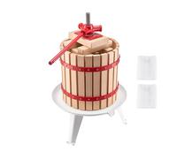 Pressoir Manuel à Fruits 12 L-Duoku-Êquipé d'un Panier en Bois Robuste et de 8 Blocs-Idéal pour Extraire le Jus de Raisin-Pomme