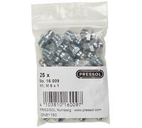 Pressol Lot de 25 graisseurs coniques H1 droits, M 8 x 1-VZ