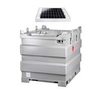 Pressol mobiSTEEL-1000 l-double paroi, acier-avec kit de pompe solaire 10 W