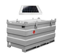 Pressol mobiSTEEL-2000 l-double paroi, acier-avec kit de pompe solaire 10 W