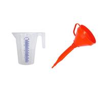 Pressol PS 0655949 Mesure Synthétique avec Graduation, 1 L et Pressol 10893 Entonnoir avec embout flexible