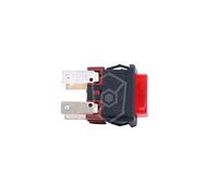 Pressostat 250 V 2NO rouge connecteur plat 4,8 mm 2 pôles lumineux Dimensions d'encastrement 19 x 13 mm 16 A IP40 rectangulaire 125 °C