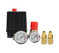 Pressostat automatique de compresseur d'air connecteur rapide 3 en 1 avec baromètre vanne de contrôle de pression précise 1/4 pouces pour atelier industriel construction en