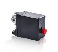 Pressostat compresseur 380V, triphasé 4 trous 125PSI pressostat G1/4" accessoires de compresseur vertical, régulateur de compresseur d'air vanne de polyvalente pour une décharge de pression rapide
