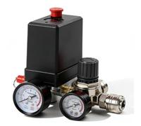 Pressostat Compresseur D'air, 220 V Régulateur De Pression, 90-120 Psi Pressostat Compresseur Avec Valve De Sécurité Et Manomètre, Soupape De Compresseur D'air Pour Une Décompression Rapide