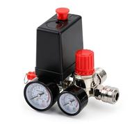 Pressostat Compresseur D'air, 220V Pressostat Compresseur, 20A Kit Accessoires Compresseur Air avec Manomètre Soupape de Sécurité Raccords