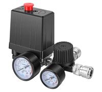 Pressostat Compresseur D'air, 220V Pressostat Compresseur, 20A Kit Accessoires Compresseur Air avec Manomètre Soupape de Sécurité Raccords 90-120 PSI
