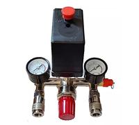 Pressostat, Compresseur D'air Pressostat Vanne De Commande De Compresseur D'air 90-125PSI Avec Manomètre Compresseur D'air, Pressostat De Pompe à Air Pour Compresseur D'air, Pressostat De Réservoir