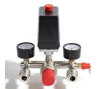 Pressostat Compresseur D'air, Régulateur De Pression 240v, 120 Psi Pressostat Compresseur Avec Valve De Sécurité,Raccords Et Manomètre,Soupape De Compresseur D'air Pour Réduction Rapide De La Pression