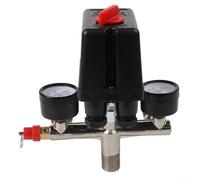 Pressostat de compresseur d'air 95-125 PSI, régulateur de contrôle avec jauge pour piston, chargement/déchargement automatique, 1/2" NPT, connecteur allemand (connecteur allemand)