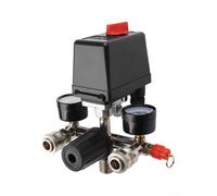 Pressostat de compresseur d'air 95-125 psi, soupape de commande de régulateur avec jauge pour piston, chargement/déchargement automatique, 1/2" NPT, connecteur allemand (connecteur)