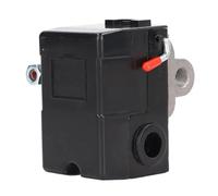 Pressostat de Compresseur d'Air G1/4", Compresseur à 4 trous Valve de commande, Compresseur d'air pour réduction rapide de la pression 90-120 PSI pour Vanne de Commande de Pompe de Compresseur d'Air