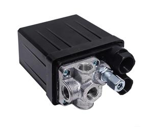 Pressostat de rechange pour compresseur d'air 4 ports / 10,2 cm 90 à 120 PSI Régulation de la pression 220-240 V Max 16 A Métal Plus Plastique pour boîtier