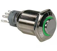 Pressostat - Rond - Haut - Métal - Spdt 1No 1Nc - Éclairage Annulaire Vert