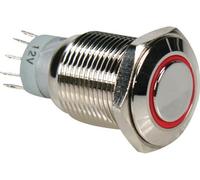 Pressostat - Rond - Métal - Spdt 1No 1Nc - Éclairage Annulaire Rouge