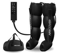 Pressothérapie à domicile, masseur pour jambes et pieds fatigués pour améliorer la circulation, récupération musculaire, drainage lymphatique, portable avec sac (M:170-182cm)