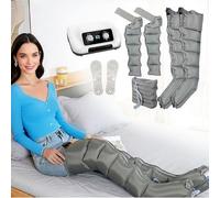 Pressothérapie Appareil Massage pour Jambes, 6-Chamber Masseur À Compression d'air, Bottes Pressothérapie, Récupération physique, le Soulagement de la Douleur et la Relaxation