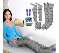 Pressothérapie Appareil Massage pour Jambes, 6-Chamber Masseur À Compression d'air, Bottes Pressothérapie, Récupération physique, le Soulagement de la Douleur et la Relaxation