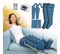 Pressothérapie Botte Drainage Lymphatique, 6 Chambres Bottes Pressothérapie, Appareil Circulation Sanguine Jambes, Bottes Pressothérapie XL, Fonctionnement silencieux (bleu, 2legs+2arms+1 waist)