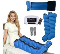 Pressothérapie Jambe Et Ventre Et Bras, Bottes De Pressothérapie Drainage Lymphatique 6 Chambres,30-240mmHg, 1-60min,6 Coussin d'Air Indépendants,Zone Personnalisable,Télécommande Sans Fil