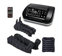 Pressothérapie Jambe Et Ventre Et Bras, Bottes De Pressothérapie Drainage Lymphatique 6 Chambres,8 Niveaux de Pression 30-240mmHg, 1-60min,6 Coussin d'Air Indépendants,Télécommande Sans Fil