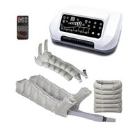 Pressothérapie Jambe Et Ventre Et Bras, Bottes De Pressothérapie Drainage Lymphatique 6 Chambres,8 Niveaux de Pression 30-240mmHg, 1-60min,6 Coussin d'Air Indépendants,Télécommande Sans Fil