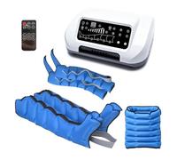 Pressothérapie Jambe Et Ventre Et Bras, Bottes De Pressothérapie Drainage Lymphatique 6 Chambres,8 Niveaux de Pression 30-240mmHg, 1-60min,6 Coussin d'Air Indépendants,Télécommande Sans Fil