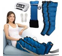 PressothéRapie Jambes 6 Chambers︱bottes de pressothérapie drainage lymphatique︱botte de pressothérapie pour jambes︱appareil massage (Azul Piernas Y Abdomen, Presoterapia XXL)