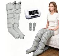 Pressothérapie Jambes, Botte Pressothérapie Lymphatique avec 6 Modes, avec Capteur de Pression, Contrôle Sans Fil, Évacuation Automatique, pour Stimulation Circulation Sanguine