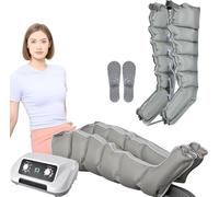 Pressothérapie lymphatique jambes abdomen - Bottes pressothérapie 6 chambres - Botte drainage lymphatique réglable - Appareil pressothérapie circulation 0-30 min / 0-240 MHg